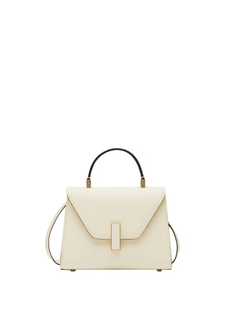 Borsa a Tracolla Iside Micro in Pelle di Vitello Bianco Pergamena