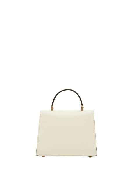 Borsa a Tracolla Iside Micro in Pelle di Vitello Bianco Pergamena