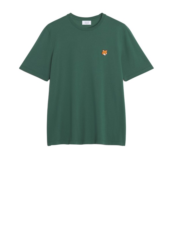T-shirt Regular Fox Head Verde Bottiglia Maison Kitsuné