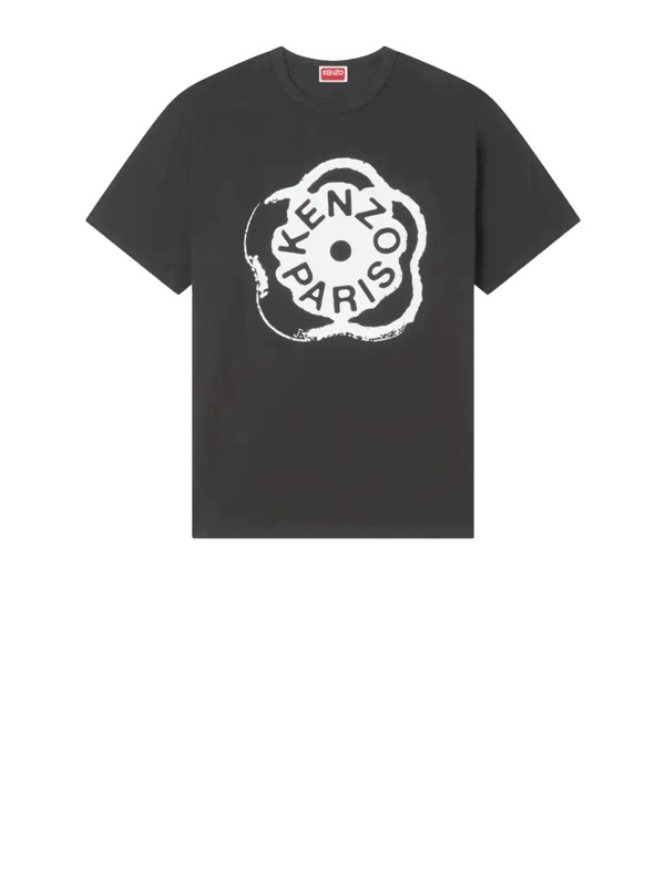 Kenzo Black T-Shirt with Embroidered Logo