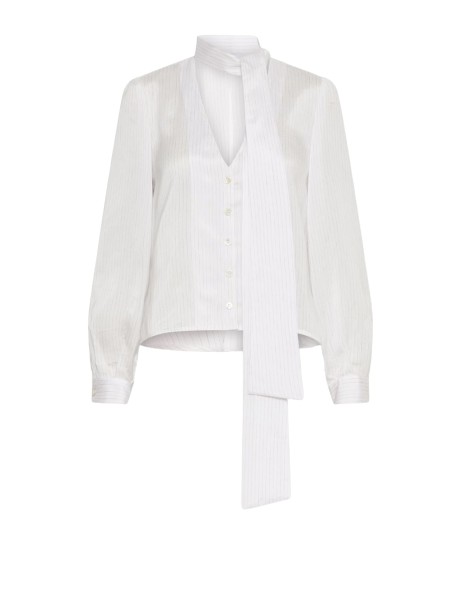 Marella MLLRAGNI White Silk and Viscose Blouse