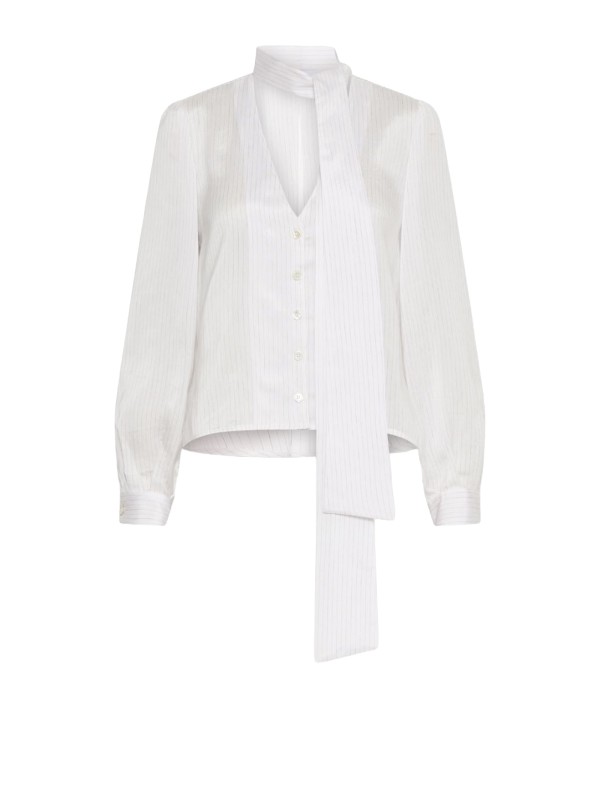 Marella MLLRAGNI White Silk and Viscose Blouse