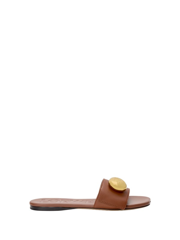 Loewe Pebble Slide Sandals in Soft Calfskin