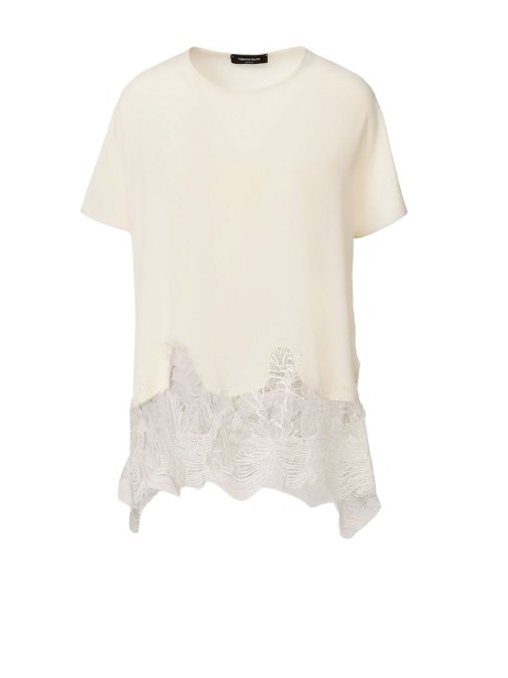 Fabiana Filippi Women's Silk Satin Top with Metallic Trim