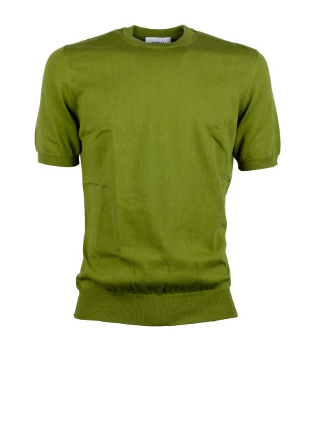 T-shirt girocollo a maniche corte in maglia Alpha Studio Army 1005