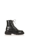 Nappa leather ankle boot with laces