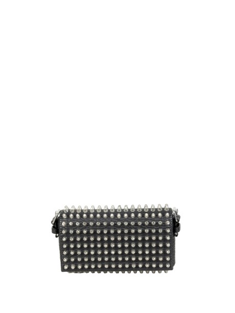 Borsa Ricco Medium Flap in Pelle di Agnello Nera