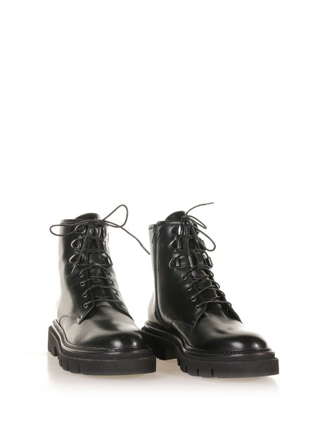 Nappa leather ankle boot with laces 2