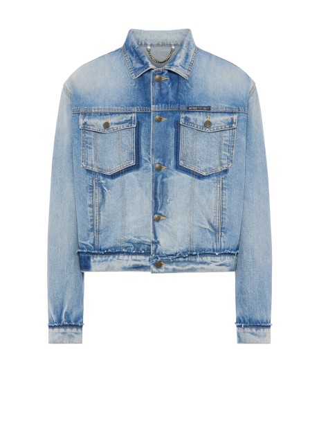 Maison Margiela Men's Blue Jacket with Pockets