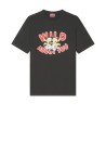 T-shirt Kenzo uomo 'Wild Tiger' in cotone nero
