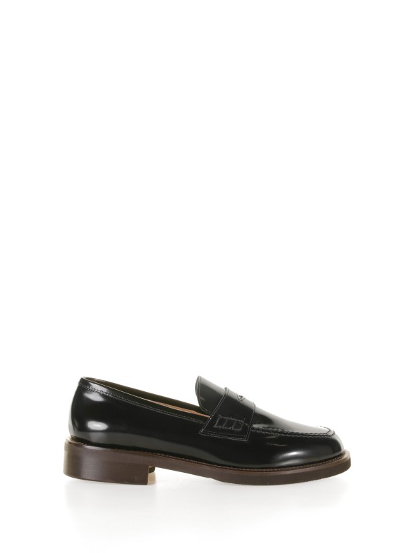 Black brushed leather loafer Black brushed leather loafer