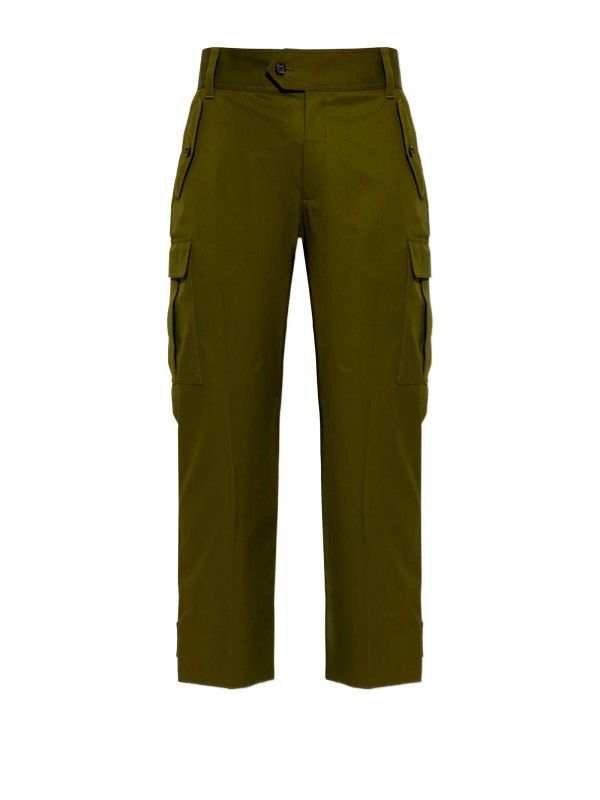Pantaloni Cargo Alexander McQueen in Cotone Nero