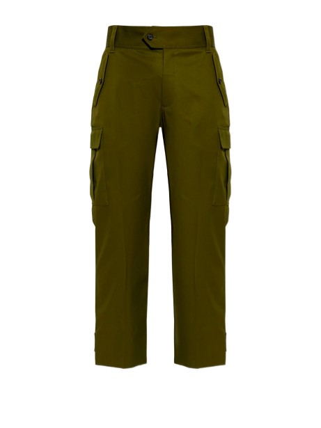 Alexander McQueen Black Cotton Cargo Trousers
