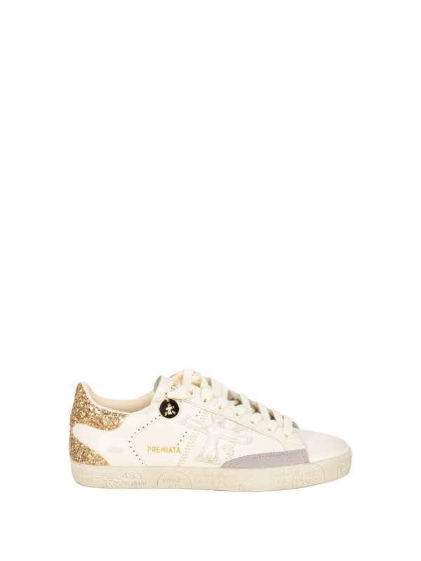 Premiata Steven Women's White Leather Sneakers