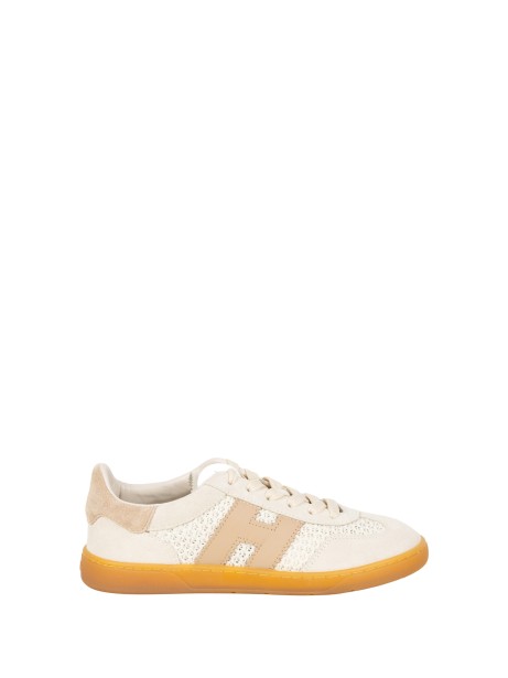 Hogan Cool Suede Platform Sneakers in White