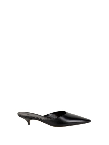 Liisa Kitten Mule Black Leather by The Row