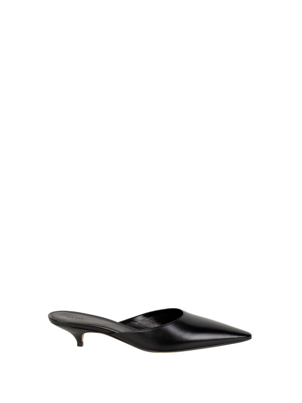 Liisa Kitten Mule Black Leather by The Row