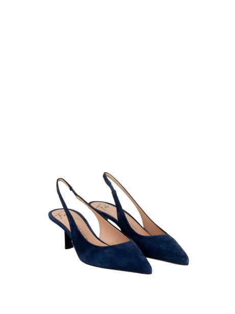 Slingback Arabel in Pelle Blu con Dettagli Navy - Roberto Festa