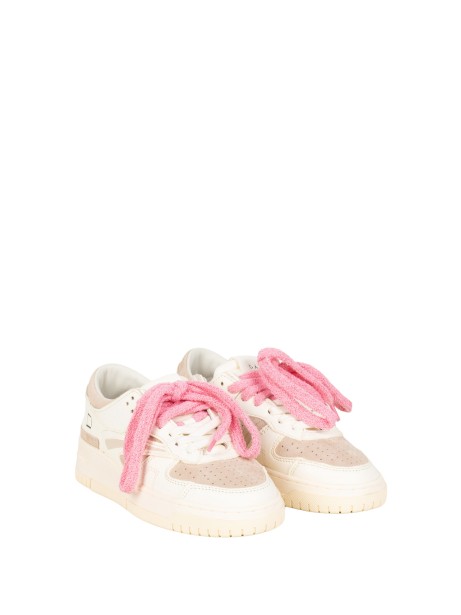 D.A.T.E. White Low-Top Sneakers 2