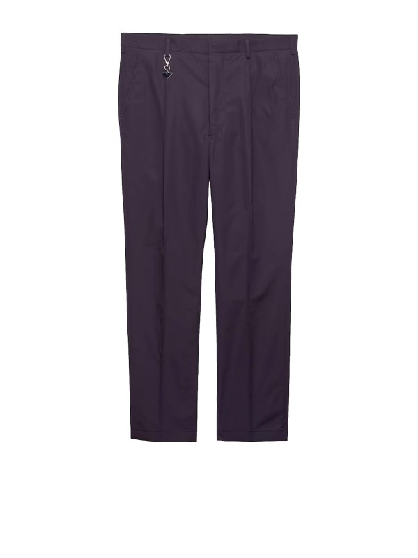 Prada Slim-Fit Cotton Pants with Key Ring