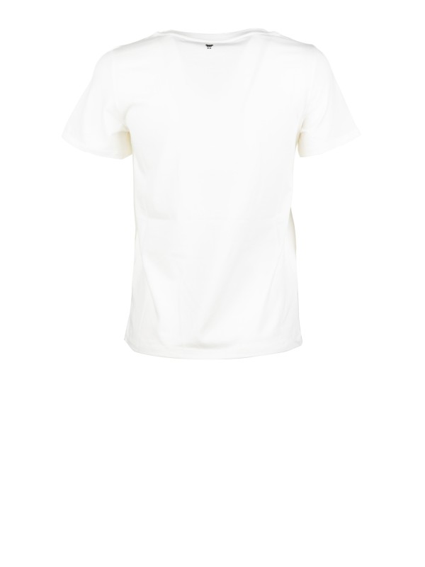 T-Shirt Multif Girocollo in Cotone Bianca di Weekend Max Mara
