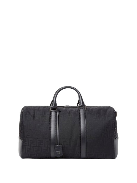 Fendi Black FF Nylon Travel Bag