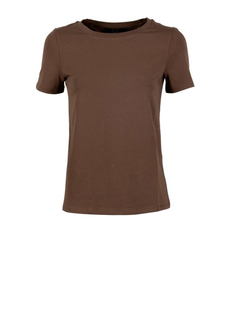T-shirt Basic Weekend Max Mara in Jersey Stretch Cioccolato