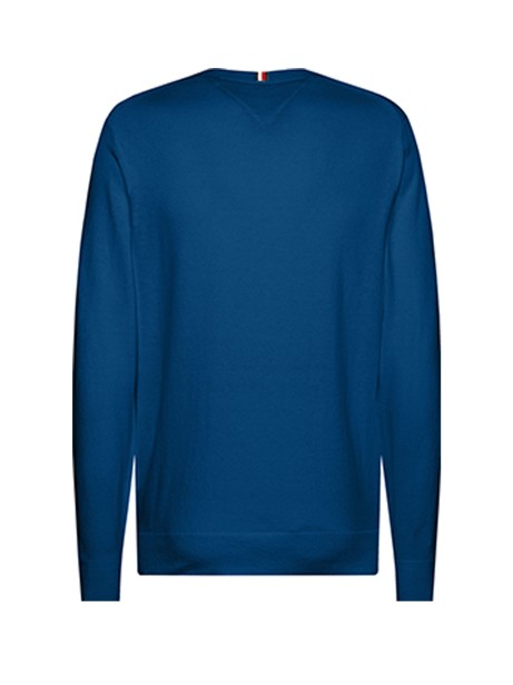 Maglia girocollo bluette con mini logo 2