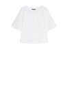 Max Mara WKDTarga White Cotton Poplin Top with Embroidery