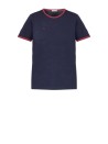 Moncler Women's Blue T-Shirt with Chest Pocket