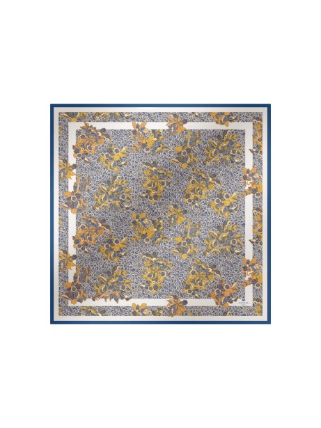 Weekend Max Mara Modal and Silk Maxi Square Scarf in Marine