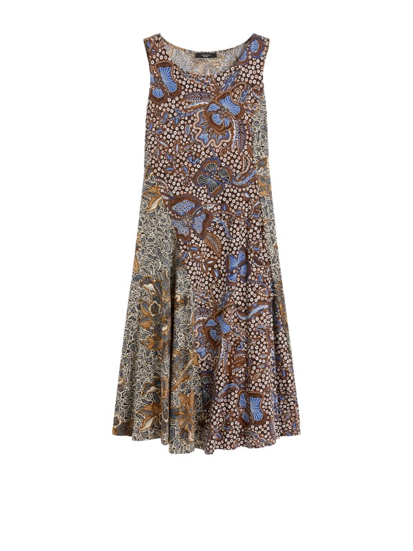 Abito Midi Svasato Weekend Max Mara con Stampa Patchwork