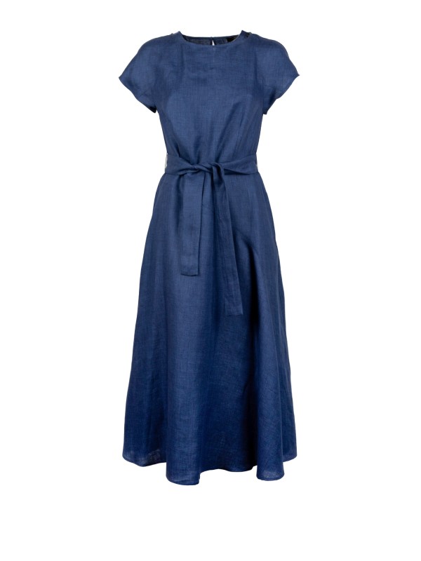 Esordio Linen Midi Dress - Elegant and Comfortable