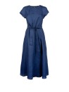 Esordio Linen Midi Dress - Elegant and Comfortable