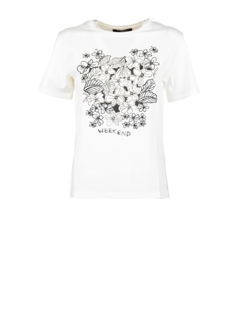 T-shirt in raso con retro in jersey di Weekend Max Mara