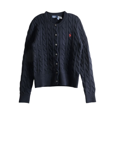 Polo Ralph Lauren Hunter Navy Cable-Knit Cotton Cardigan