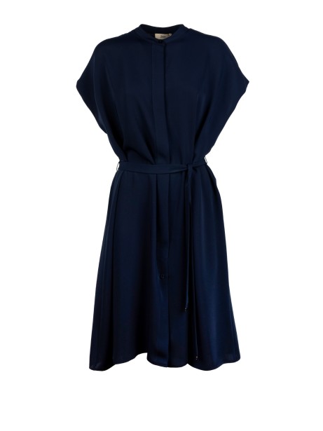 Herno Belted Midi Dress - Elegant Black Dress