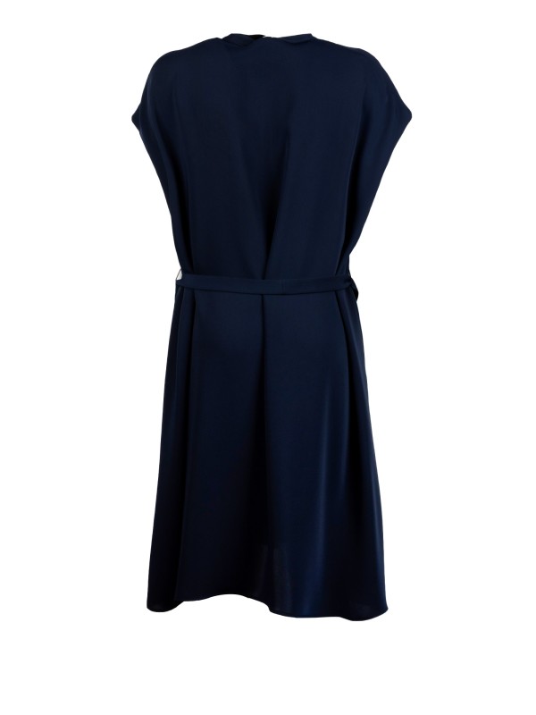 Herno Belted Midi Dress - Elegant Black Dress