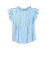 Jersey shirt with ruffles