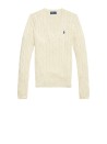 Maglione a trecce in cotone con scollo a V di Polo Ralph Lauren