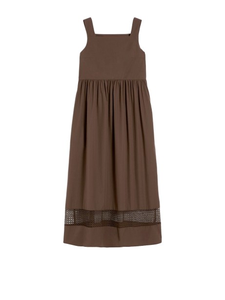 Abito Gola Midi in Popeline di Cotone - Eleganza e Comfort