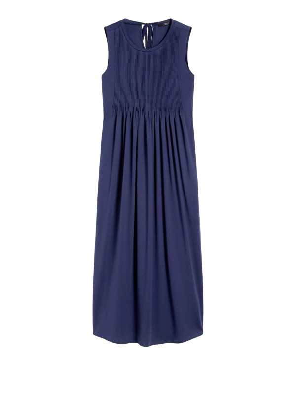 Abito Donna Fluido in Jersey di Cotone Blu