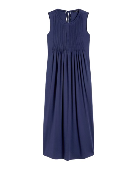 Abito Donna Fluido in Jersey di Cotone Blu