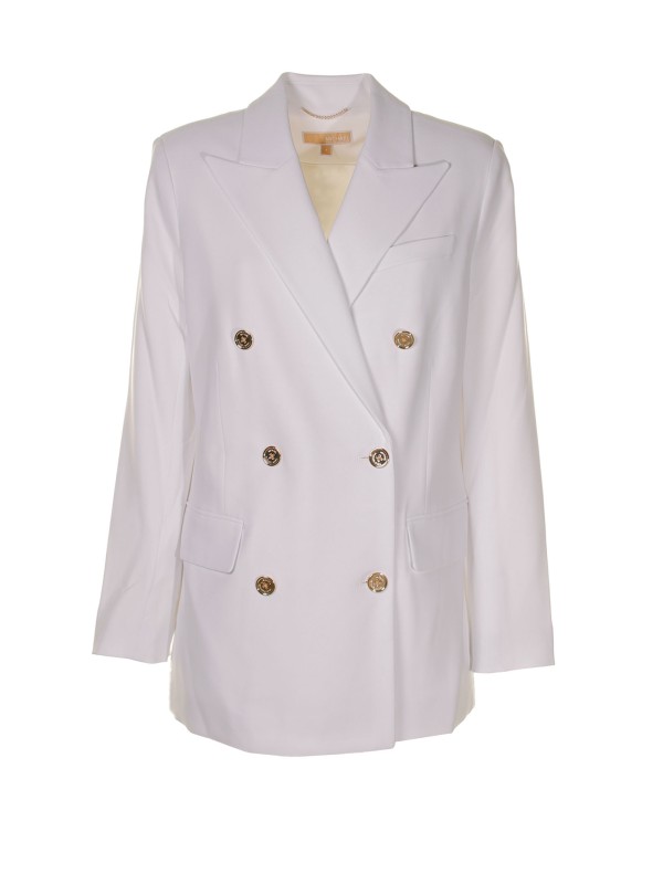 Blazer doppiopetto bianco  in crêpe Blazer doppiopetto bianco  in crêpe