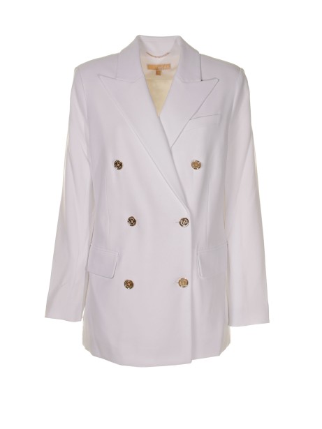 Blazer doppiopetto bianco  in crêpe Blazer doppiopetto bianco  in crêpe