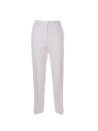 White crepe trousers