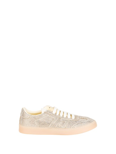 Sneakers con strass silver