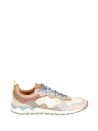 Sneakers in suede beige e marrone