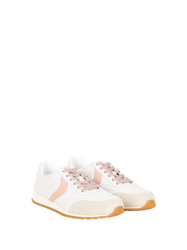 Play Sneakers Bianco Rosa
