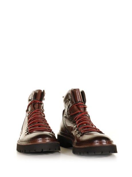 Brown leather pedula with rubber sole 2